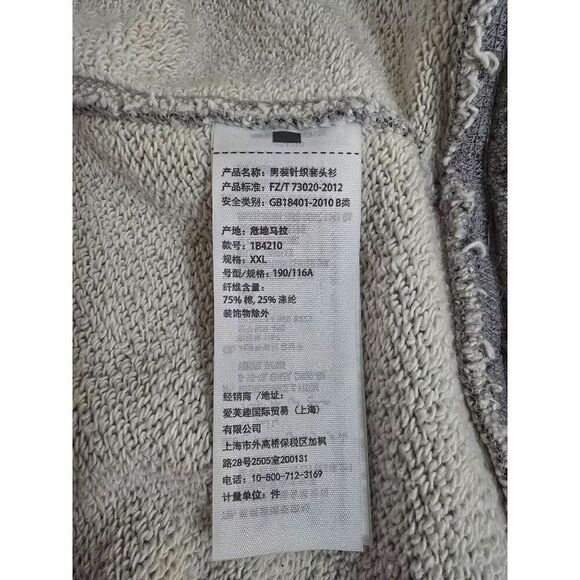 Abercrombie & Fitch Mens Heather Gray Pullover Crewneck Sweatshirt XXL Cotton Bl - Picture 8 of 9